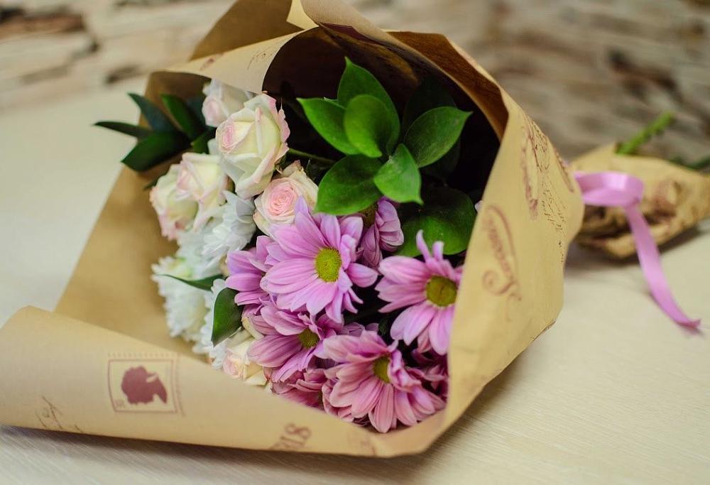 Букет цветов из: Розы и Хризантемы в Манычском