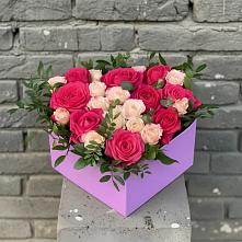 Цветочная композиция из Розы в коробке в Манычском