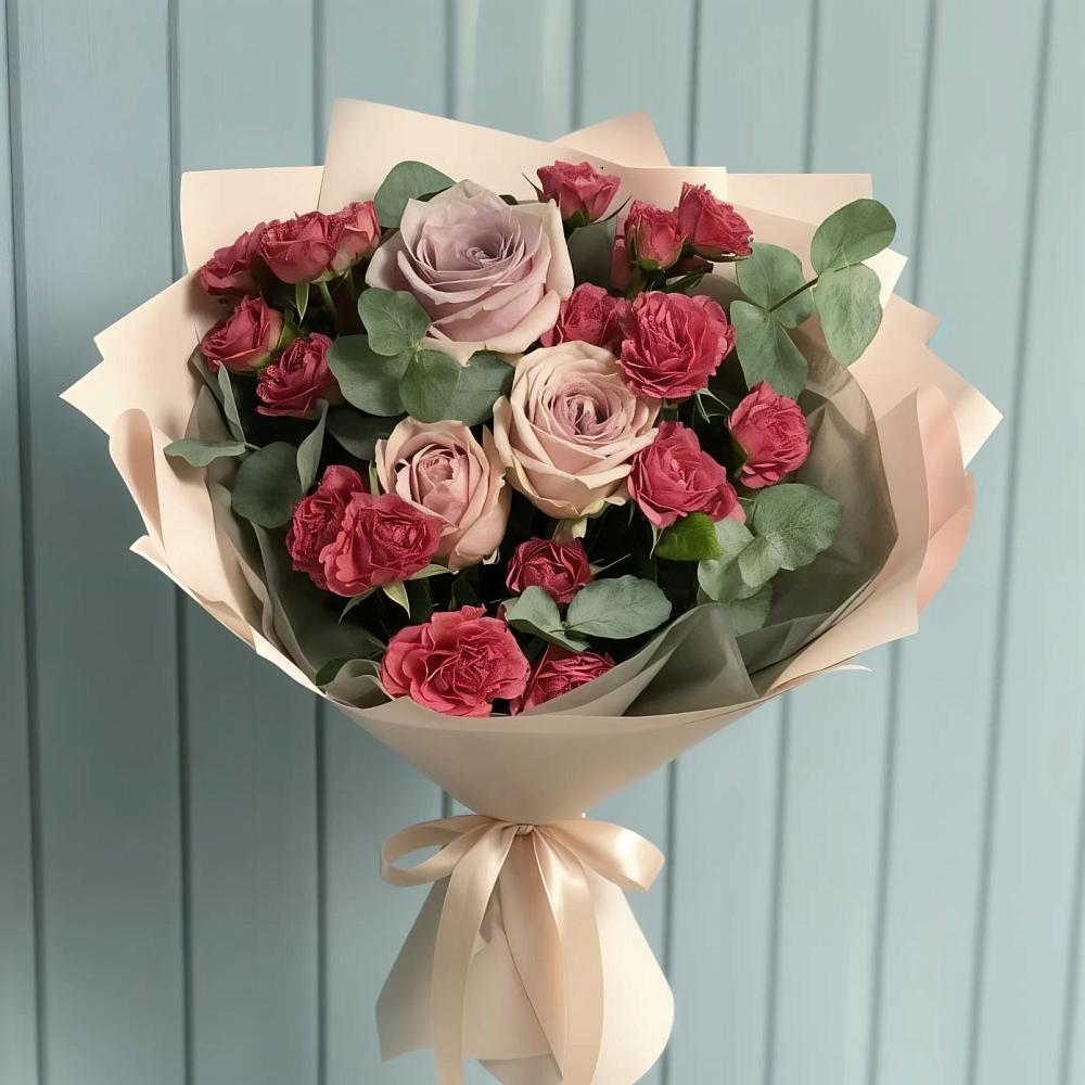 Букет цветов из: Гвоздики и Розы в Манычском