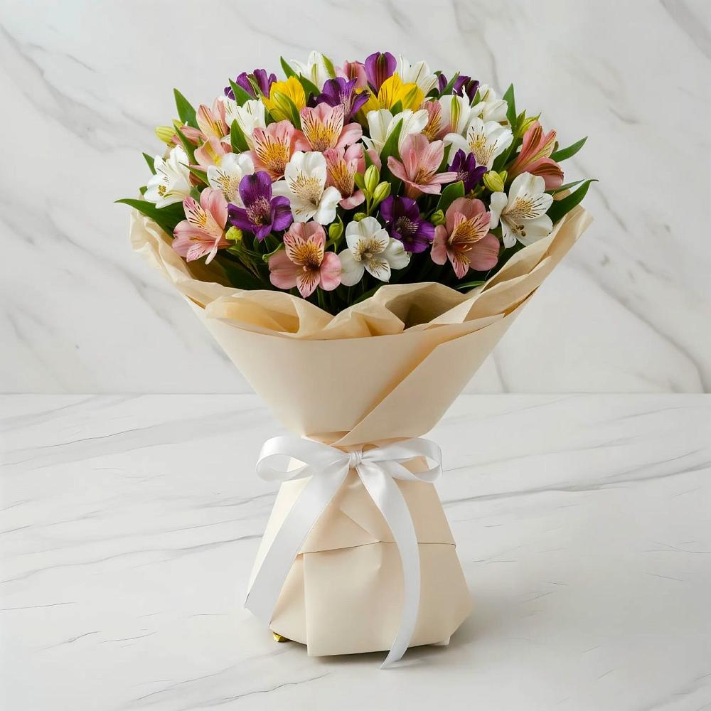 Букет цветов из: Альстромерии в Манычском