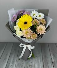 Букет цветов из:  Розы, Герберы и Хризантемы в Манычском