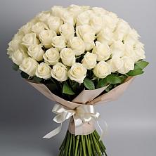 Букет 101 беля роза Белоснежка в Манычском