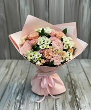 Букет цветов из:  Гвоздики, Розы и Хризантемы в Манычском