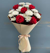 Букет цветов из:  Розы и Хризантемы в Манычском