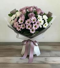 Букет цветов из:  Хризантемы и Розы в Манычском