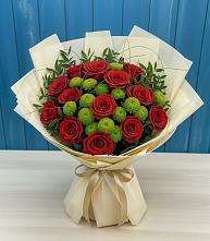 Букет цветов из:  Розы и Хризантемы в Манычском