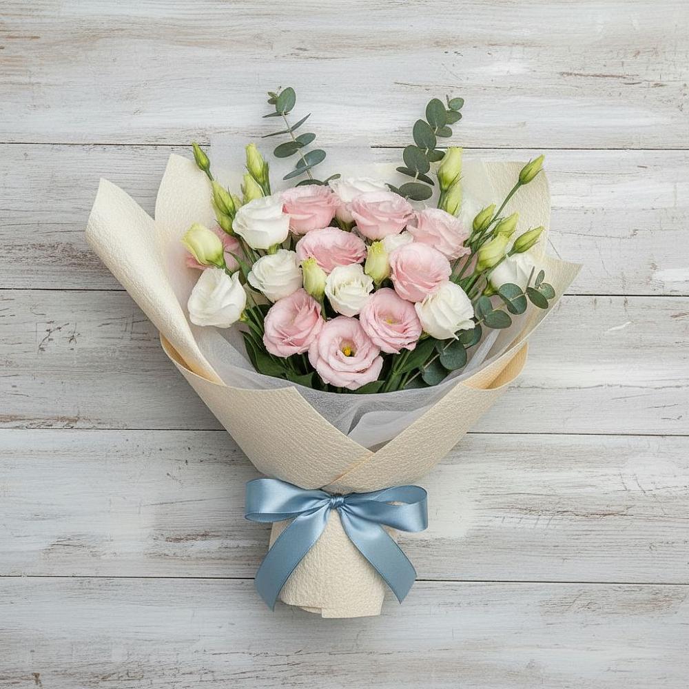 Букет цветов из: Лизиантусы в Манычском